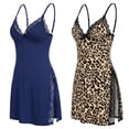 thumbnail image 2 of LWP 2 Pack Women's Lingerie Sexy Nightwear Spaghetti Strap Nightgown Babydoll Chemise, 2 of 10