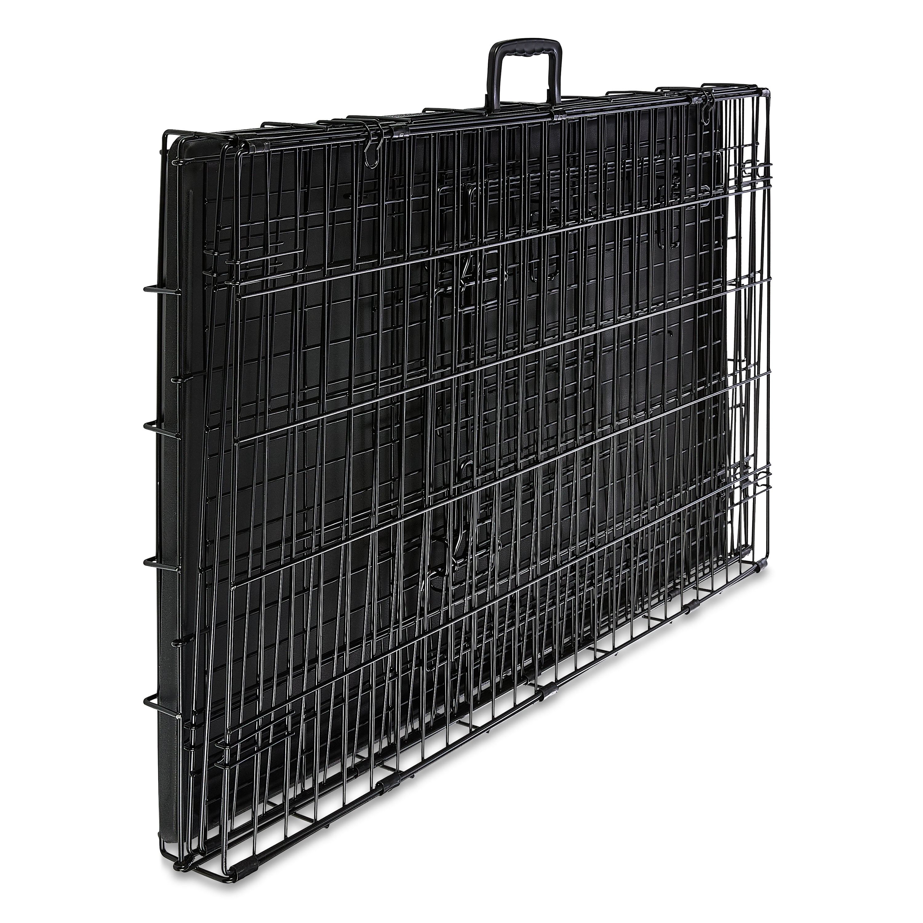 Vibrant Life Double Door Metal Wire Dog Crate with Leak