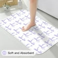 thumbnail image 5 of 4Pcs Cute Purple Bow Shower Curtain Sets with Rug, Toilet Lid Cover and Bath Mat, Aesthetic Bowknot Shower Curtains for Purple Bathroom Decor, Modern Minimalist White Waterproof Bathroom Set, 5 of 7