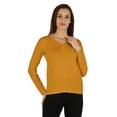 thumbnail image 1 of Inkmeso Solid Button Henley T-shirt For Womens Casual BasicLong SleeveTee T-shirts, 1 of 7