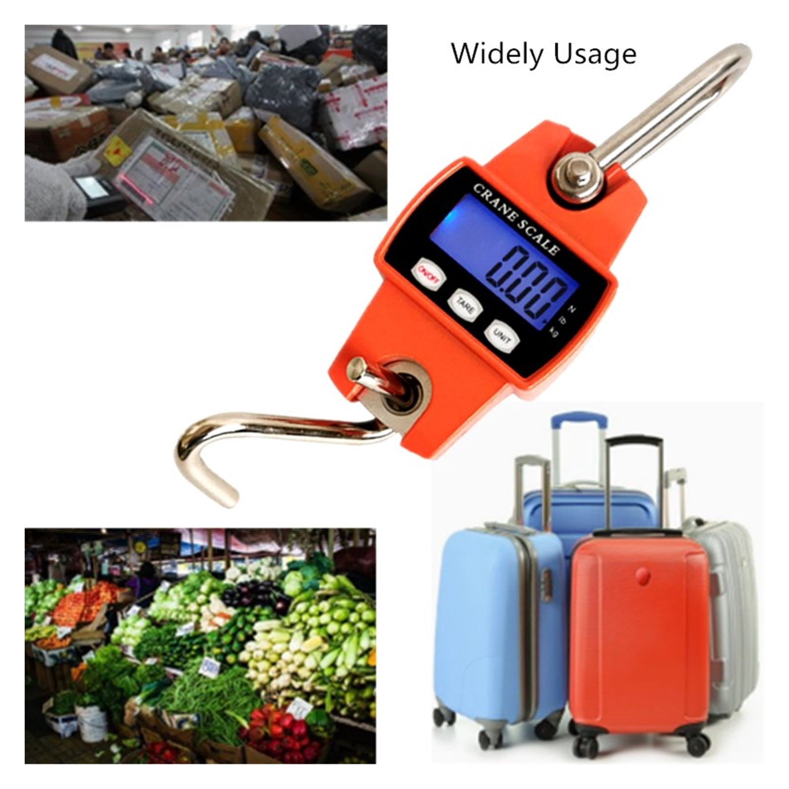 300kg/50g Mini Crane Scales Hook Scale Electronic Balance Industrial Loop Weight Balance Heavy Duty Hanging Kitchen Weighing ,Easy Use
