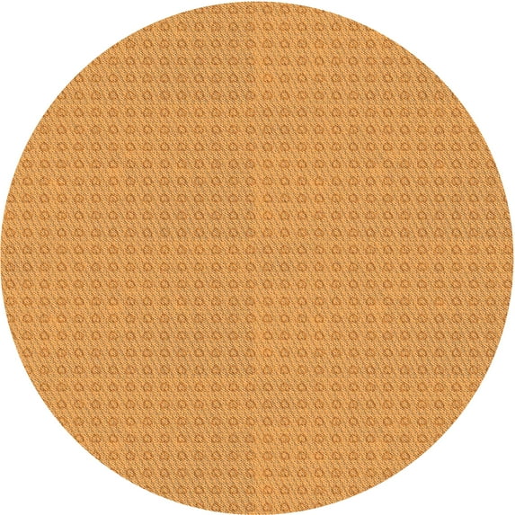 Ahgly Company Machine Washable Indoor Round Transitional Neon Orange Area Rugs, 5' Round