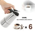 thumbnail image 3 of fastboy Percolator Cup Craftsmanship Breakfast Accessories 600ML Moka Pots Coffee Supplies Handle Design Metal Pot Filtering Kettle 2 Kettles/100ML, 3 of 5