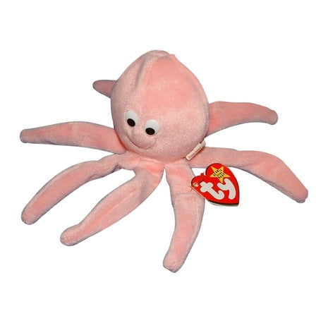 Open Box Ty Beanie Baby: Inky the Octopus - Pink | Stuffed Animal | MWMT