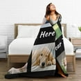 thumbnail image 6 of Custom Blanket with Photos Text, Customized Blankets with Photos Collage Customized Blankets for Family Birthday Wedding Gift, Personalized Bed Throw Blanket for Adult Child Black, 60" x 50", 6 of 6