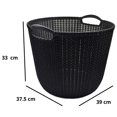 thumbnail image 4 of Cesto Para Ropa Organizador Tipo Tejido Plástico Negro, 4 of 4