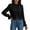 Black, variant on EDFBUYKRS Blouses for Women Long Sleeve V Neck Boho Smocked Tops Fall Casual Floral Print Chiffon Shirts M
