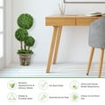 thumbnail image 3 of Costway 30" Artificial Topiary Triple Ball Tree Indoor Outdoor UV Resistant, 3 of 10