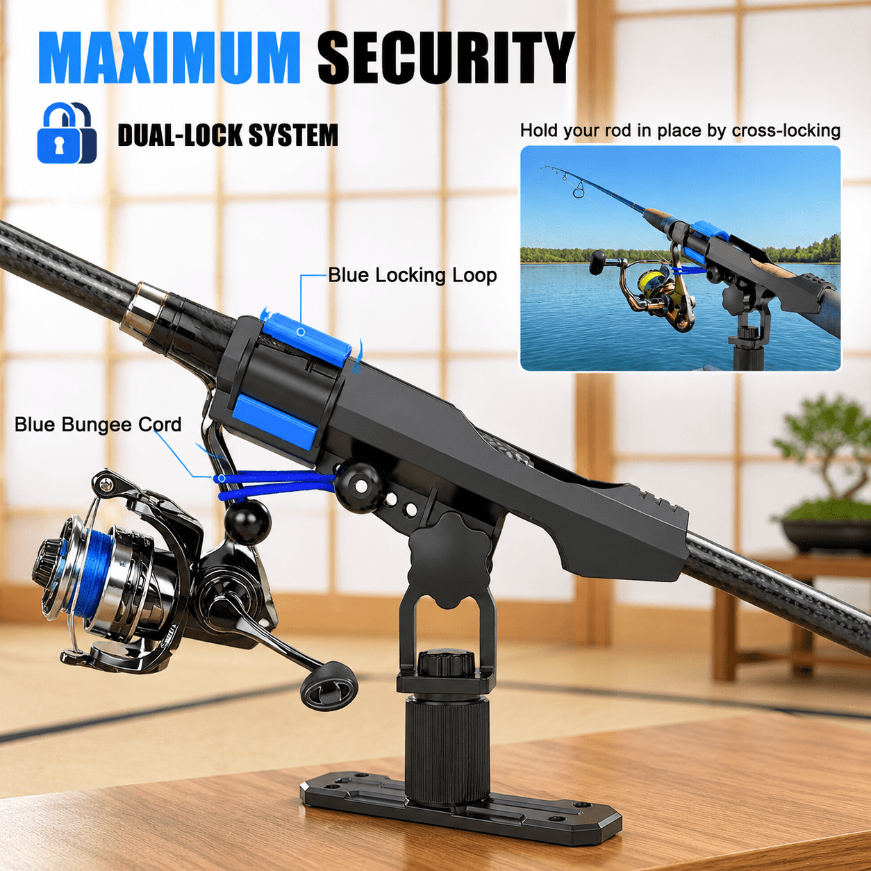 Track Mount Kayak Rod Holder Fishing Pole For Boat 2 Pack