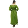 thumbnail image 5 of Bimba Women's Cotton Smocked Waist Long Casual Maxi Dress, 5 of 7