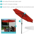 thumbnail image 3 of Sunnydaze 96" Burnt Orange Solid Octagon Market Umbrella with Push-Button Tilt, 3 of 11