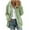 Green-13, variant on HTNBO Long Sleeve Plus Size Zipper Jackets for Women V Neck Hooded Coats