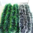 thumbnail image 4 of 2/20M Cintas de oropel navideñas Guirnalda de cinta de caña verde Colgante de árbol de Navidad Adornos de corona de cinta Decoración de fiesta para el hogar, 4 of 5