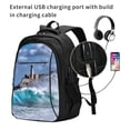thumbnail image 2 of Daiia Lighthouse in Havana Pattern USB Charging Backpack for Men and Women, Anti-Theft Backpack,Travel Backpack,School Backpack,College Backpack,Laptop Backpack, 2 of 7