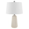 thumbnail image 2 of Safavieh Lighting Collection Sawyer Ivory Ceramic 24-inch Bedroom Living Room Home Office Desk Nightstand Table Lamp (LED Bulb Included), 2 of 2