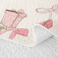 thumbnail image 5 of Erosebridal Pink Cowboy Boot Bow Letter Z Quilt King, Western Cow Print King Coverlet Set for Girls, 3-Piece, 5 of 7