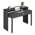 thumbnail image 3 of Newport Console JB / Bureau Coulissant avec Tiroir et Riser en Finition Bois Gris, 3 of 10