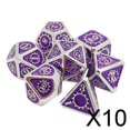 thumbnail image 1 of Dados De Metal Poliédrico De 10x7 Piezas Para D&amp;D RPG Game 10, 1 of 8