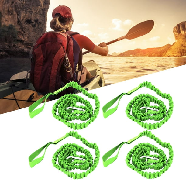 Juego De 2 Cuerdas Elásticas Para Caña De Pescar Y Remo De Kayak - Ajustables, Color Verde