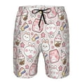 thumbnail image 4 of Kdxio Cute Rabbit Pattern Mens Casual Shorts - Drawstring Summer Beach Sports Shorts for Men, 4 of 9