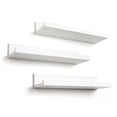 thumbnail image 3 of Veryke 14 Inches Floating Wall Shelves, Wooden Wall Shelf for Home - Set of 3 - White, 3 of 6