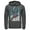 Charcoal Heather, variant on Men's Superman Robotic Fall Pull Over Hoodie Black Large