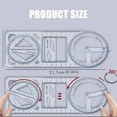 thumbnail image 3 of 1/2/3 Pcs Multifunctional Ruler Measuring Ruler Geometric Ruler Draft Ruler for Drawing, 3 of 7