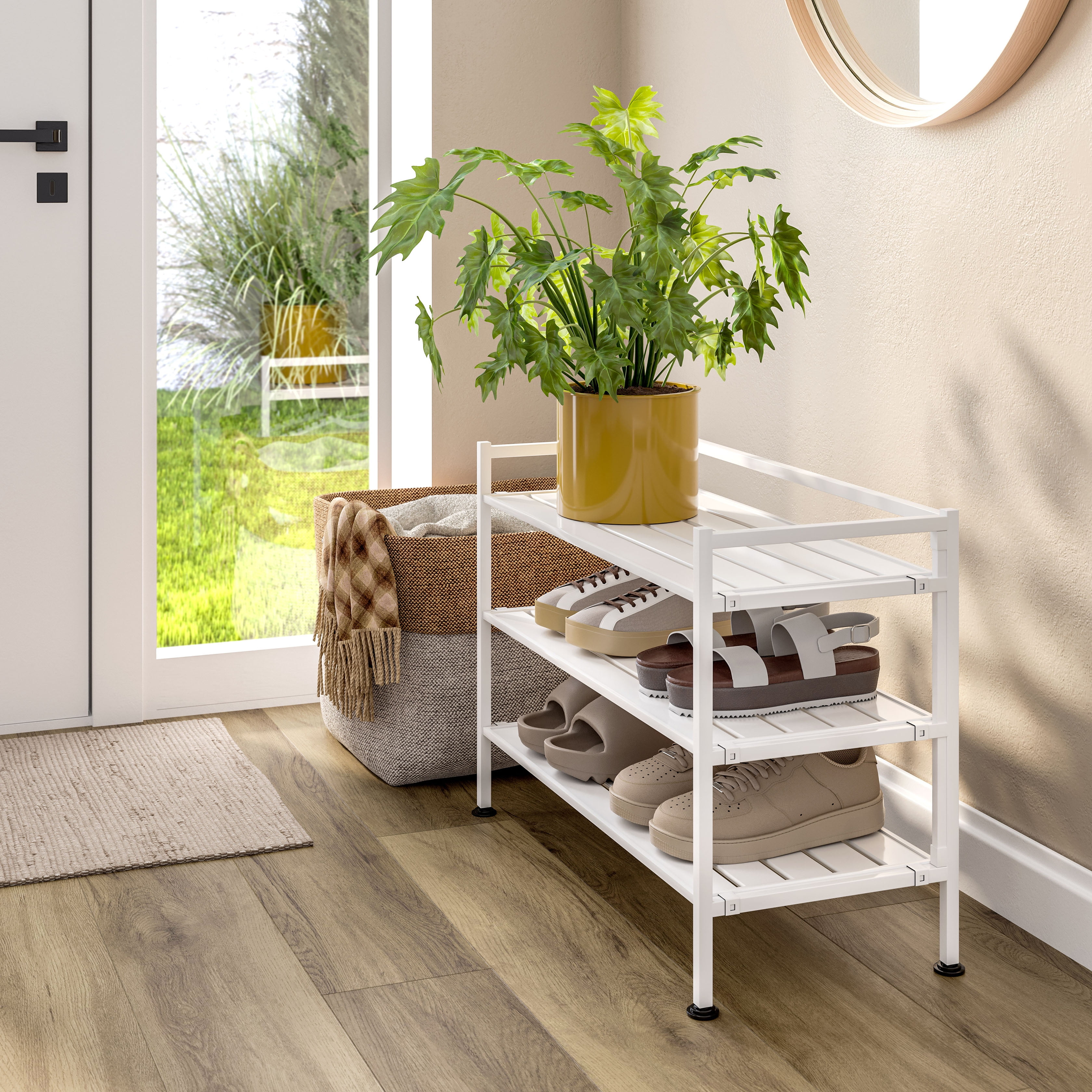 ssfw　ココスヤシ　150cm Seville Classics 3-Tier Stackable Interlock 12-Pair Resin Slat