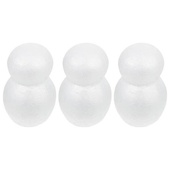 ifundom White Foam Snowman Molds for DIY Crafts and Home Ornaments 3Pcs