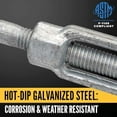 thumbnail image 3 of US Cargo Control 3/4 Inch x 6 Inch Eye and Eye Galvanized Turnbuckle Working Load Limit 5 200 Pounds 2 Pack Uses: Tower Suspension Tensioning, 3 of 4