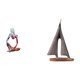 thumbnail image 1 of Figura decorativa de resina con la imagen de un pensador abstracto y un . Escultura coleccionable para dormitorio, cajón, oficina, tienda o esta, 1 of 8