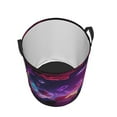 thumbnail image 3 of XMXY Round Laundry Basket Organizer, Purple Futuristic Modern Graphic Waterproof Collapsible Dirty Clothes Basket Laundry Hamper, Small Size, 3 of 8