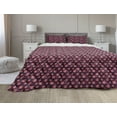 thumbnail image 1 of Fruit Comforter & Sham Bedding Set, Digitally Generated Sliced Pomegranates with Leaves Polka Dots, 3 pcs Duvet Set Microfiber Filling Quilt, 5 Sizes, Charcoal Grey Dark Pink, by Ambesonne, 1 of 4