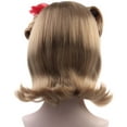 thumbnail image 5 of HPO Adult Women's Pin Up Wig With Rose | Party Ready Fancy blonde Cosplay Halloween Wig | Premium Breathable Capless Cap, 5 of 10