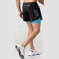 thumbnail image 3 of SAILING 2023 pantalones cortos deportivos para hombre, ropa deportiva de dos pisos, pantalón corto de entrenamiento, pantalón de verano 2 en 1, ropa de playa para hombre, pantalones cortos p, 3 of 3