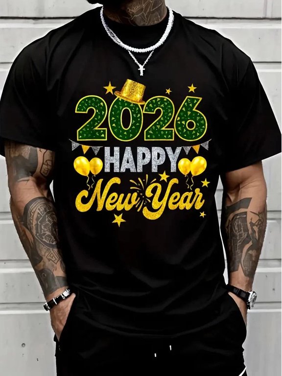 Twenty Twenty Six New Year's Eve Graphic Retro Streetwear Style T-Shirt,S-5XL