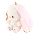 thumbnail image 4 of Muñeco de peluche de conejito reversible, juguete de peluche de conejito reversible, juguete de peluche de animal lindo, almohada de peluche, construcción robusta, 4 of 8