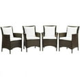 thumbnail image 2 of Conduit Outdoor Patio Wicker Rattan Dining Armchair Set of 4-EEI-4031, 2 of 4