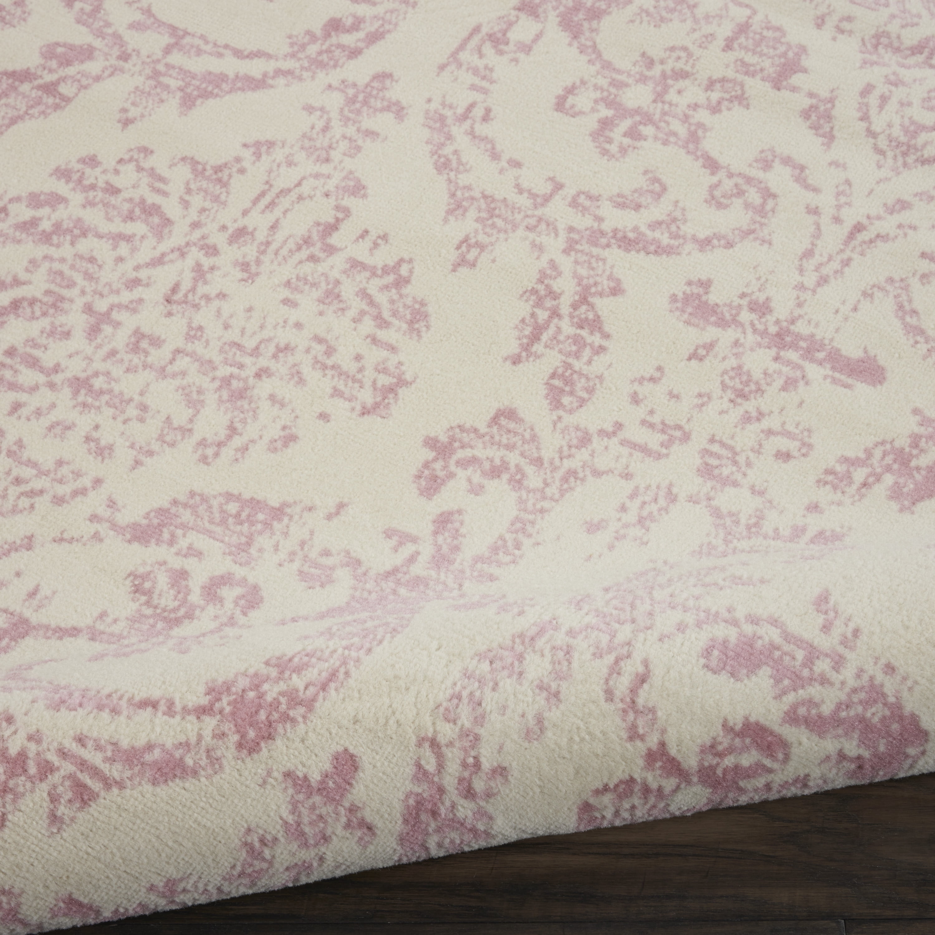 Nourison Bliss Vintage Farmhouse Ivory/Pink 7'10" x 9'10" Area Rug, (8' x 10')