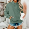 thumbnail image 2 of WTOBBY Women's Oversized Plush Hoodie, Drop Shoulder Long Sleeve, Fall Casual Sweatshirt with Cozy Fleece Interior and Relaxed Streetwear Style,Mint Green XL, 2 of 6