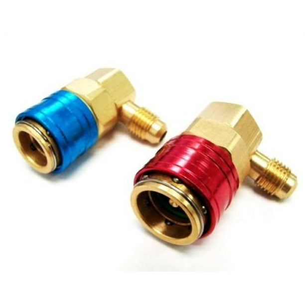 TMS Car AC R134a System Port Quick Connector Adapter HVAC Auto AirConditioning