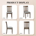 thumbnail image 6 of EOP Upholstered Dining Chair Set of 4, Farmhouse Kitchen Wood Chairs with Backrest, Modern Fabric Padded Dining Chairs for Kitchen, Living Room, Grey Pad, 6 of 11