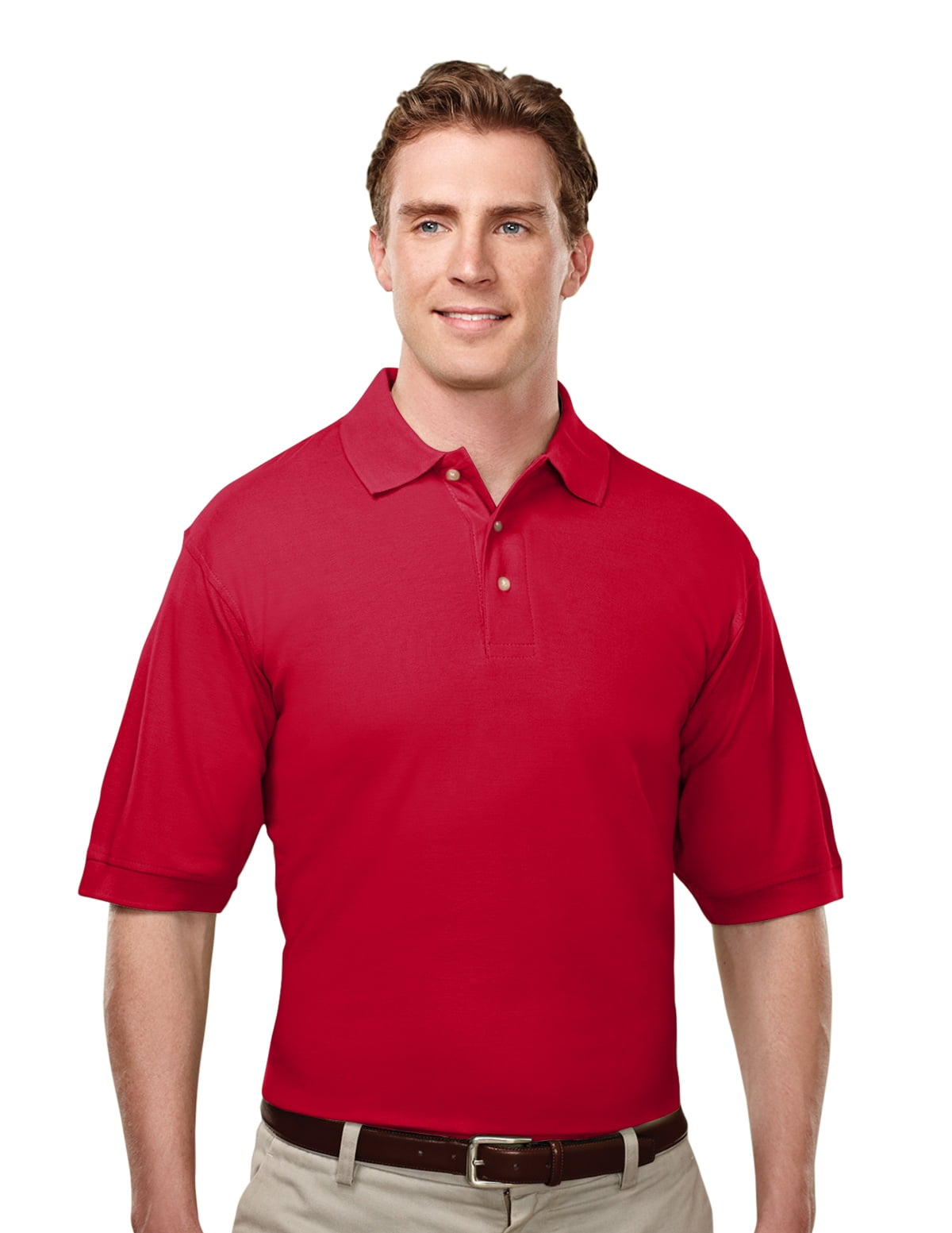 Caliber 188 Cotton Pique Golf Shirt, Medium, Red