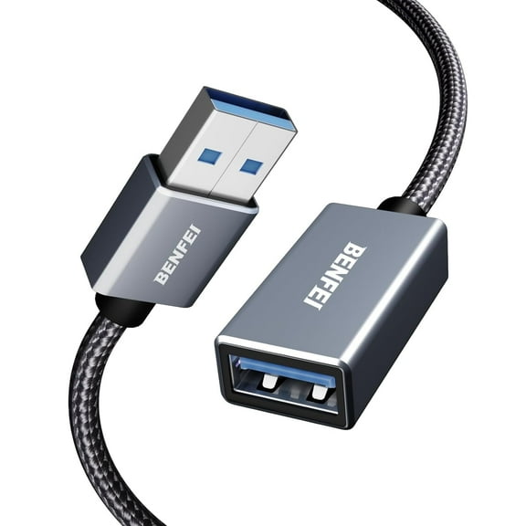 BENFEI USB 3.0 Extension Cable 10 Feet, Nylon Braided Compatible with Webcam, Camera, Phone, USB hub, Mouse, Keyboard, Printer, Hard Drive, Headset