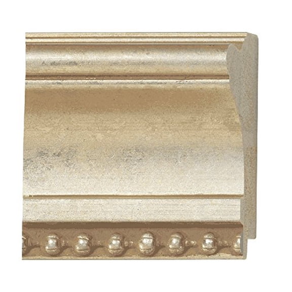 Picture Frame Moulding (Wood) 100Ft Bundle - Traditional Silver Finish - 3.125" Width - 7/16"