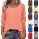 thumbnail image 1 of Sudadera para mujer,Camisa informal de poliéster con cuello redondo y mangas 3/4 para mujer, suave y transpirable, ideal para uso diario, sopatenor, 1 of 9