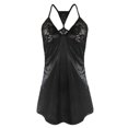 thumbnail image 5 of Gibobby Sujetador De Encaje Para Mujer Camisón de encaje para mujer, lencería sexy de encaje para novia(Negro, 3XG), 5 of 5