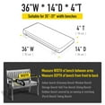 thumbnail image 7 of SUNROX Gel Memory Foam Bench Cushion with Ties, Water Resistant FadeShield Ultra Durable Outdoor/Indoor Universal Bench Seat Pads 36 x 14 x 4 inch, MIDNIGHT, 7 of 7