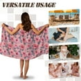 thumbnail image 5 of Yuyamidu Hibiscus Towel Wrap Towel for Women Size XL Flowers Body Wrap with Pocket Pink Bath Wrap Towel with Adjustable Closure Comfy Mid Length Bath Towels, 5 of 7