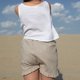 thumbnail image 4 of Pantalones cortos casuales para mujer con ribete de volantes, cintura elástica, bolsillos laterales de color puro, pantalones cortos holgados, gris XL, 4 of 6